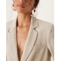 AWARE Mix & Match premium oversized tailored blazer in stone