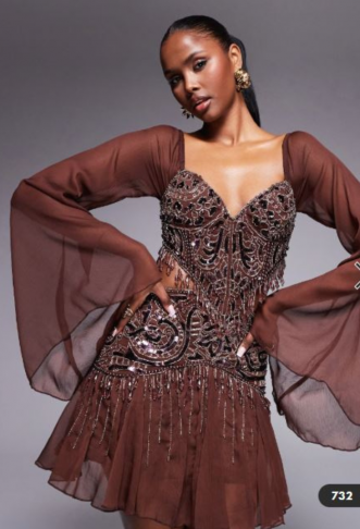 ASOS DESIGN fluted sleeve...