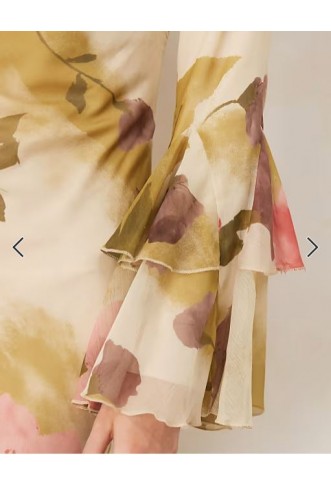 ASOS DESIGN assymetric ruffle hem bias maxi dress in bold floral print