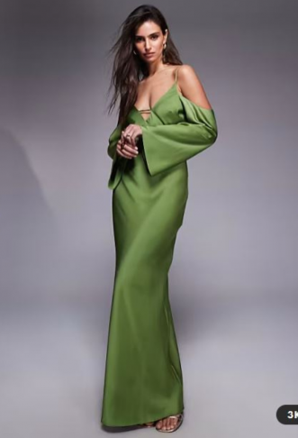 ASOS DESIGN satin long...
