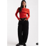 Miss Selfridge Petite barrel leg jean in black