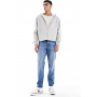 ASOS DESIGN tapered jeans in light wash blue