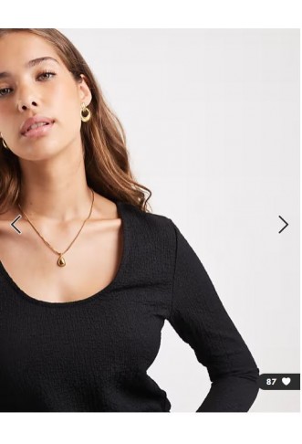 Vero Moda textured jersey bell sleeve top co-ord in black