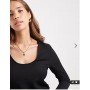 Vero Moda textured jersey bell sleeve top co-ord in black