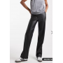 ASOS DESIGN Tall faux leather straight leg trousers in black