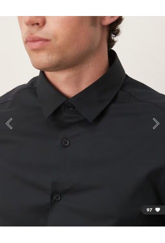 ASOS DESIGN formal easy iron skinny poplin regular shirt in black