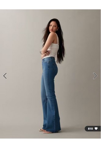 ASOS DESIGN power stretch sculpt flare jeans in mid blue