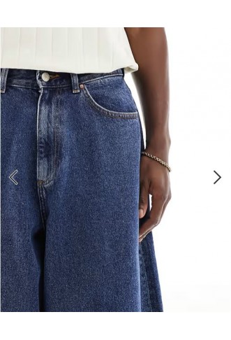 ASOS DESIGN oversized baggy jeans in mid wash blue