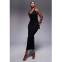 ASOS DESIGN twist asymmetric strap midi dress in black