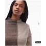 ASOS DESIGN long sleeve tweed mini dress in contrast brown colour