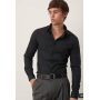ASOS DESIGN formal easy iron skinny poplin regular shirt in black