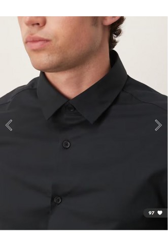 ASOS DESIGN formal easy iron skinny poplin regular shirt in black