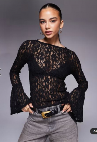 ASOS DESIGN sheer lace...