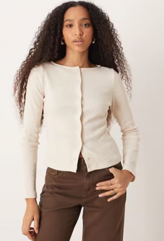 ASOS DESIGN wide neck rib...