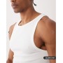4505 Icon seamless rib slim fit vest in white