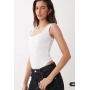 New Look square neck bodysuit in white