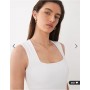 New Look square neck bodysuit in white