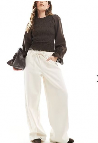 ONLY tie waist wide leg...