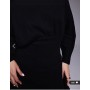 ASOS DESIGN supersoft slash neck blouson batwing mini dress in black