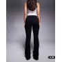 ASOS DESIGN Hourglass power stretch sculpt flare jeans in black