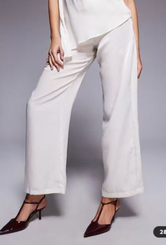 ASOS DESIGN satin straight...