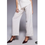 ASOS DESIGN satin straight leg co-ord trouser in cream