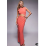 ASOS DESIGN sleeveless cut out with hardware side detail maxi dress in coral
