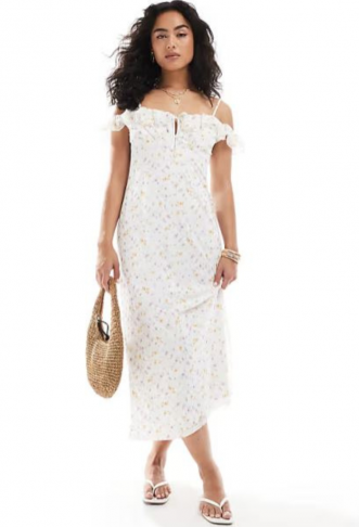 New Look frill floral mesh...