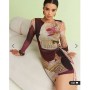 River Island asymmetric mesh tie side mini dress in burgundy