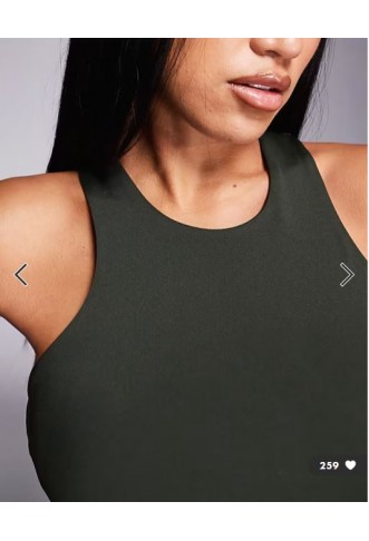 4505 Icon active vest with inner bra and removable padding in dark khaki