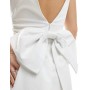 TFNC Bridal structured mini dress in bengaline with bow back detail in white | ASOS