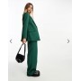Pieces tailored blazer co-ord in dark green