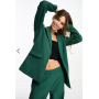 Pieces tailored blazer co-ord in dark green