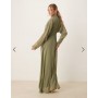 ASOS DESIGN high neck maxi dress in green