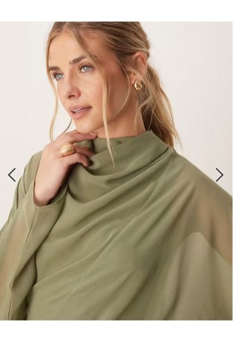 ASOS DESIGN high neck maxi dress in green