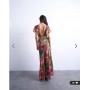 Topshop flutter sleeve godet hem midi dress in blurred floral