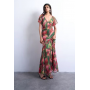 Topshop flutter sleeve godet hem midi dress in blurred floral