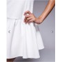 ASOS DESIGN structured wire plunge neckline mini dress in white