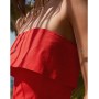 ASOS DESIGN fold over bandeau mini sundress in red