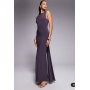 ASOS DESIGN knot back sculpting draped maxi dress in grey