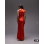Topshop bias ruched arm hole maxi occasion dress in orange