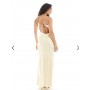 ASOS DESIGN satin tie back maxi dress in buttermilk