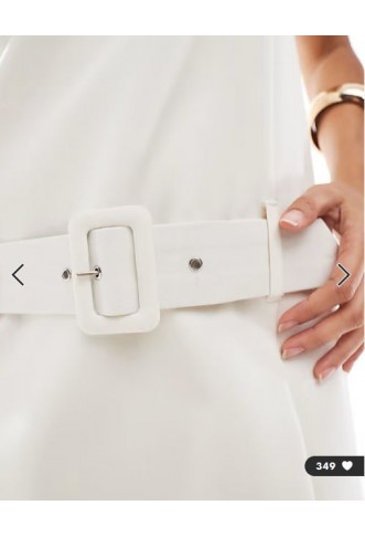 ASOS DESIGN tailored drop waist belted shift dress
