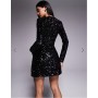 Bardot Eida hourglass sequin mini dress in black