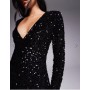 Bardot Eida hourglass sequin mini dress in black