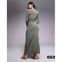 Daska exclusive high neck maxi dress in olive