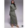 Daska exclusive high neck maxi dress in olive