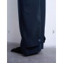 Topshop barrel leg tailored trousers in navy