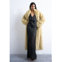 Topshop occasion mixed fabric cowl neck dress in black