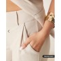 JDY wide leg tailored trousers in stone